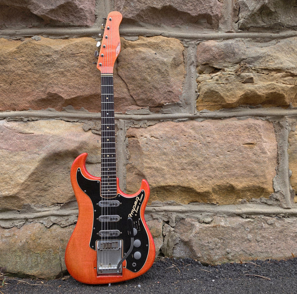 1963 Ampeg Burns of London EG-1S JSS - Wild Dog Jazz Split Sound -Orange Red - w/OHSC