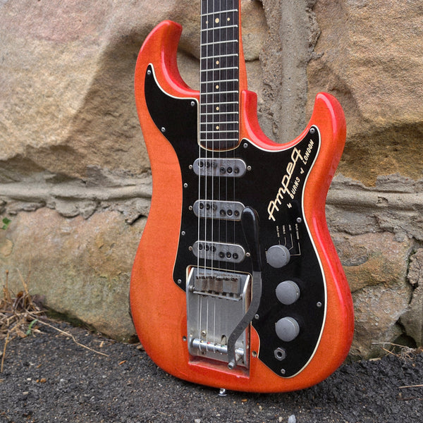 1963 Ampeg Burns of London EG-1S JSS - Wild Dog Jazz Split Sound -Orange Red - w/OHSC