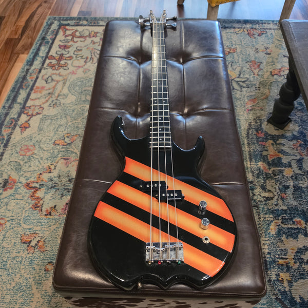 1983 Kramer Stagemaster Bass - Aluminum Neck - Black with Graphics - w/OHSC