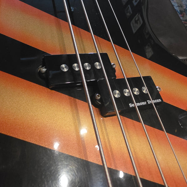 1983 Kramer Stagemaster Bass - Aluminum Neck - Black with Graphics - w/OHSC