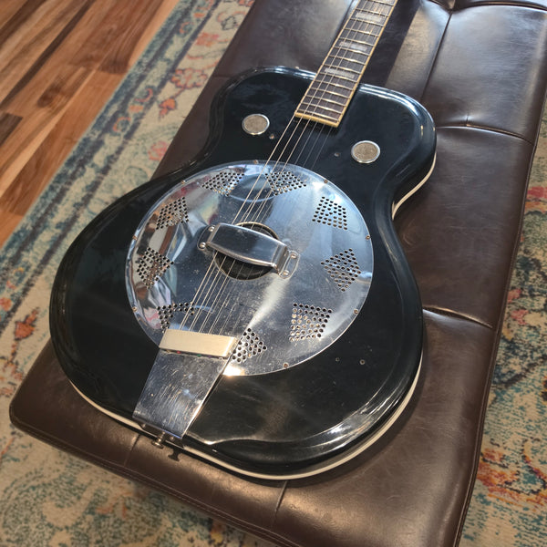 1964 Valco Airline Folkstar - Black - Res-O-Glass Resonator - w/Case