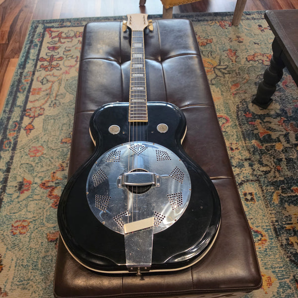 1964 Valco Airline Folkstar - Black - Res-O-Glass Resonator - w/Case
