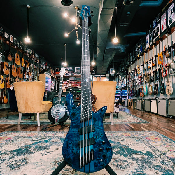 2022 Spector NS Dimension 5 Bass - Black and Blue Gloss - w/Case