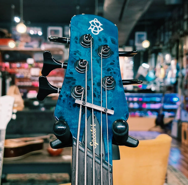 2022 Spector NS Dimension 5 Bass - Black and Blue Gloss - w/Case