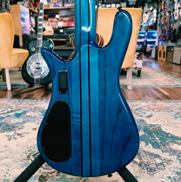 2022 Spector NS Dimension 5 Bass - Black and Blue Gloss - w/Case