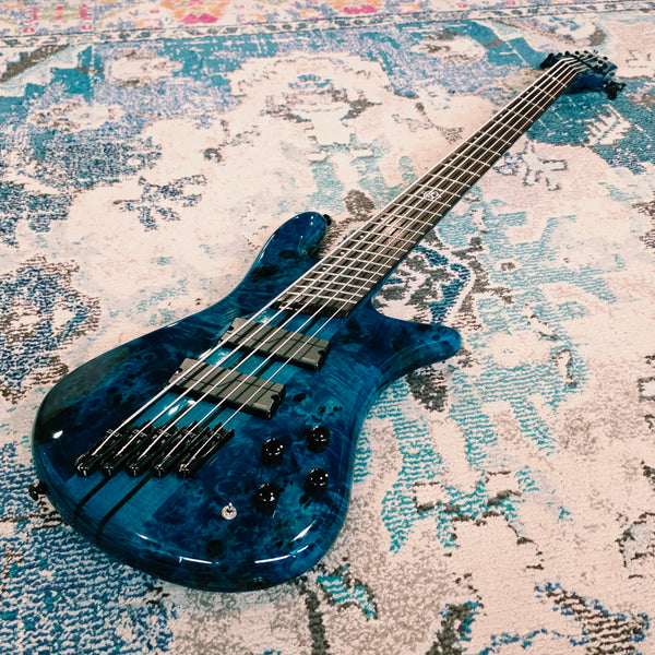 2022 Spector NS Dimension 5 Bass - Black and Blue Gloss - w/Case
