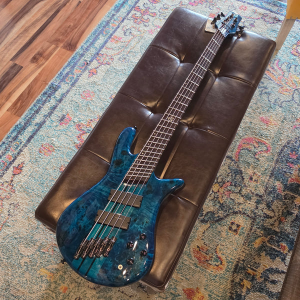 2022 Spector NS Dimension 5 Bass - Black and Blue Gloss - w/Case