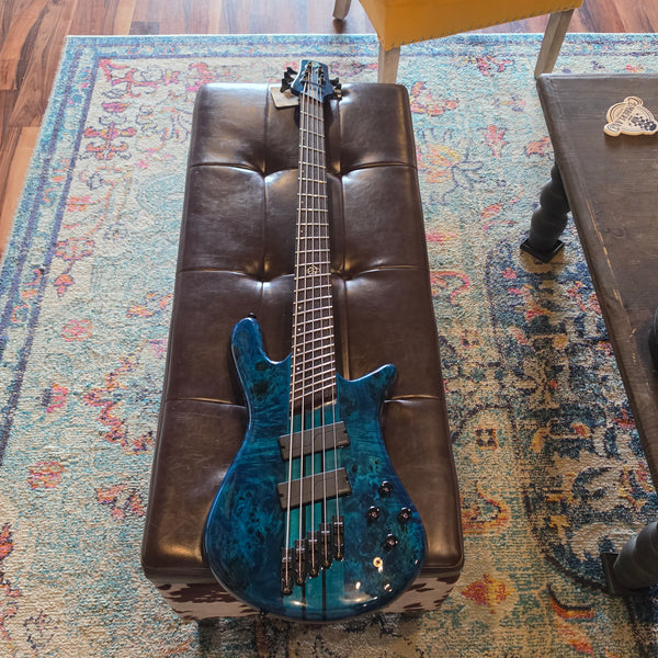 2022 Spector NS Dimension 5 Bass - Black and Blue Gloss - w/Case