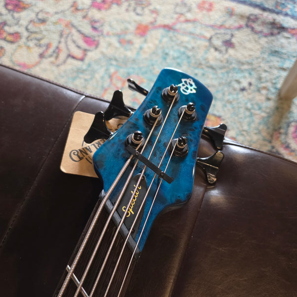2022 Spector NS Dimension 5 Bass - Black and Blue Gloss - w/Case