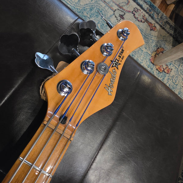 1983 Hondo H-800 All-Star Bass - 30" Scale - Custom Paint - MIJ - Metallic Orange Burst