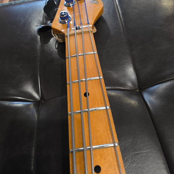 1983 Hondo H-800 All-Star Bass - 30" Scale - Custom Paint - MIJ - Metallic Orange Burst