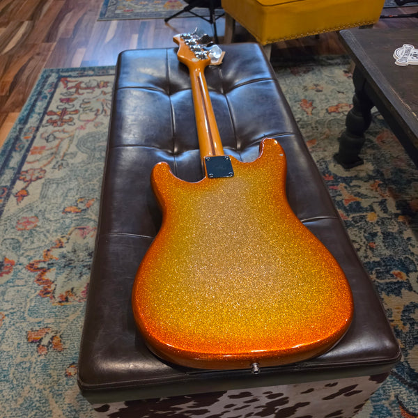 1983 Hondo H-800 All-Star Bass - 30" Scale - Custom Paint - MIJ - Metallic Orange Burst