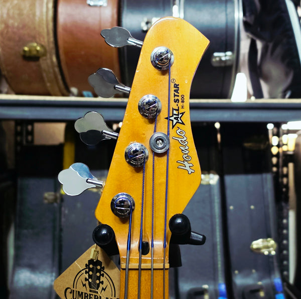 1983 Hondo H-800 All-Star Bass - 30" Scale - Custom Paint - MIJ - Metallic Orange Burst