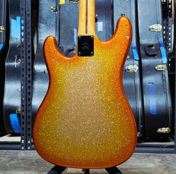 1983 Hondo H-800 All-Star Bass - 30" Scale - Custom Paint - MIJ - Metallic Orange Burst