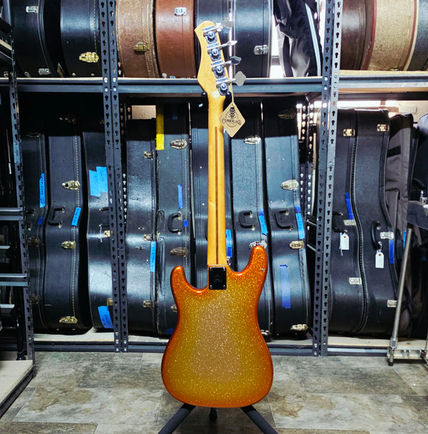 1983 Hondo H-800 All-Star Bass - 30" Scale - Custom Paint - MIJ - Metallic Orange Burst