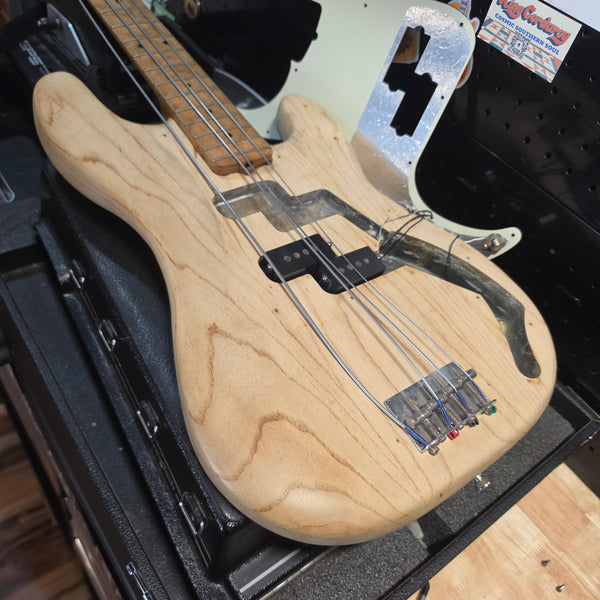 1980 Fender Precision P Bass - Schecter Van Nuys Hot Rod Parts Bass - Finish Stripped - w/Case