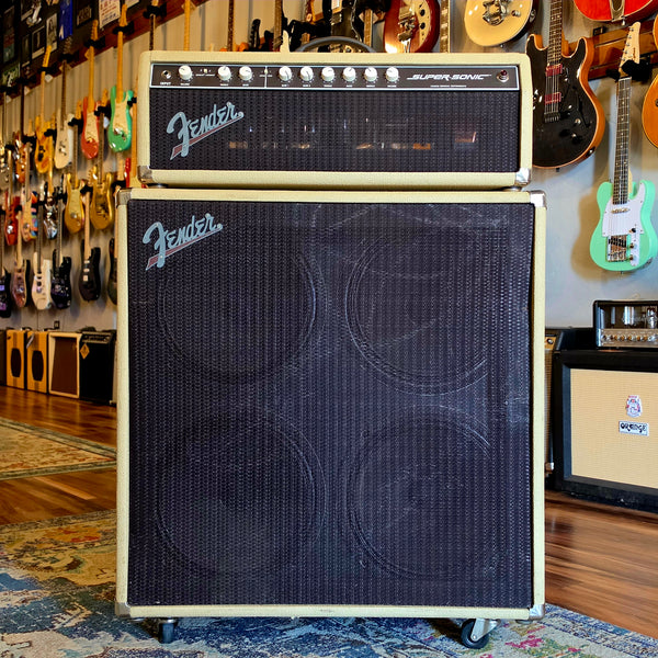 Used Fender Super-Sonic 60 Stack - Head + 4x12 Cabinet - Blonde