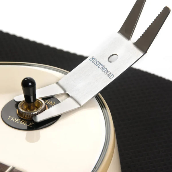 MusicNomad Premium Spanner Wrench - Microfiber Suede Backing - Maintain and Adjust