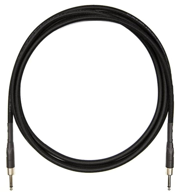 Rattlesnake Cable Co. - 20' Guitar Instrument Cable - Standard Black - No Weave - Straight to Straight