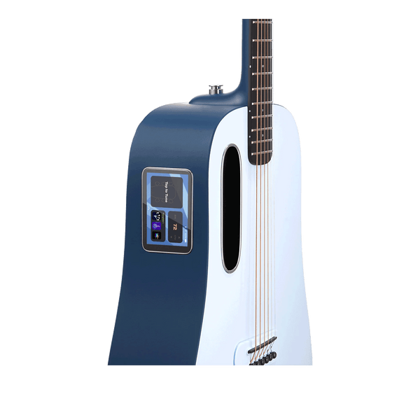 Lava Music Blue Lava Touch Smart Guitar w/ Airflow Bag - Ice / Ocean Blue