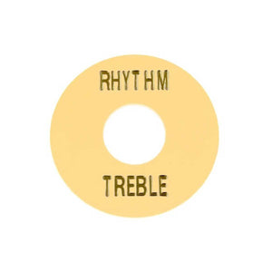 Toggle Switch Ring - Rhythm + Treble Pokerchip - Cream / Gold - Cumberland Guitars