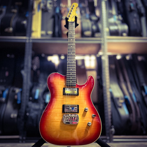 2014 G&L ASAT Deluxe - Tribute Series - Cherry Burst Flametop - w/ Hardshell Case