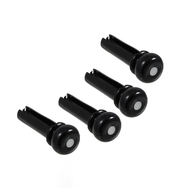 AllParts Acoustic Bass Bridge Pins - Black - Slotted - Universal