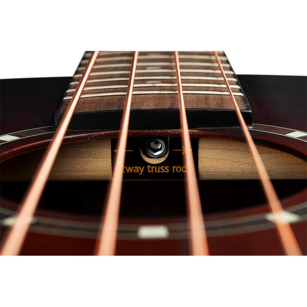 Ortega D7E-BFT-4 Acoustic Electric Bass Guitar - Bourbon Fade