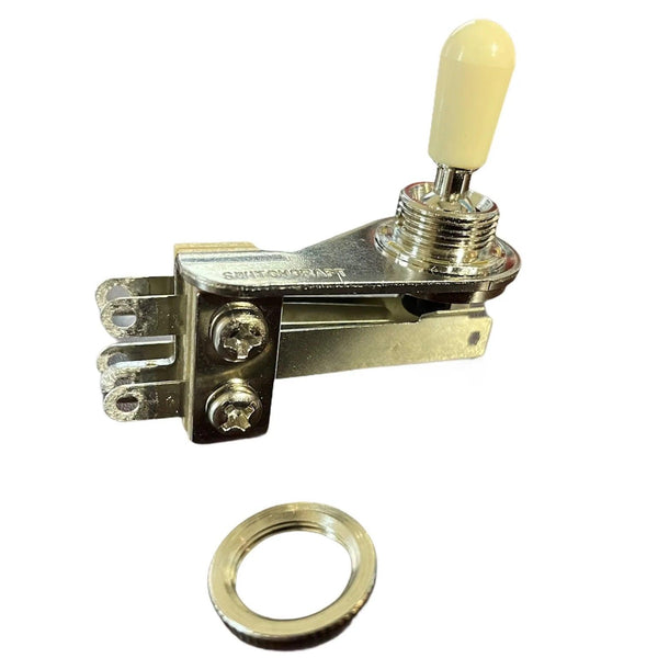 Switchcraft Right Angle 3-way Toggle Switch with Cream Tip