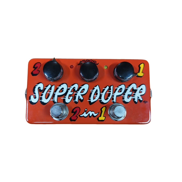 Used ZVEX Hand Painted Super Duper 2-in-1 Overdrive Distortion Boost Pedal