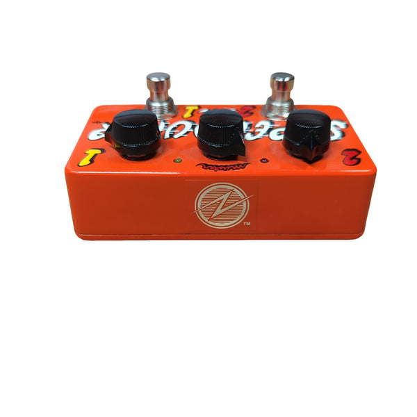 Used ZVEX Hand Painted Super Duper 2-in-1 Overdrive Distortion Boost Pedal