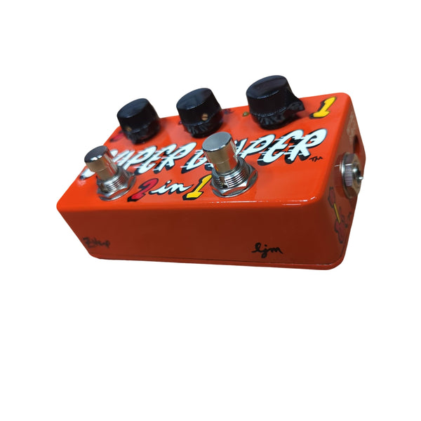 Used ZVEX Hand Painted Super Duper 2-in-1 Overdrive Distortion Boost Pedal