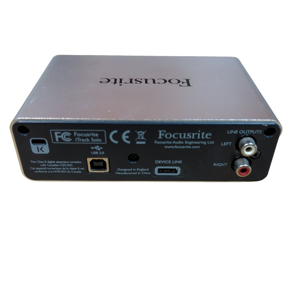 Used Focusrite iTrack Solo Audio Interface
