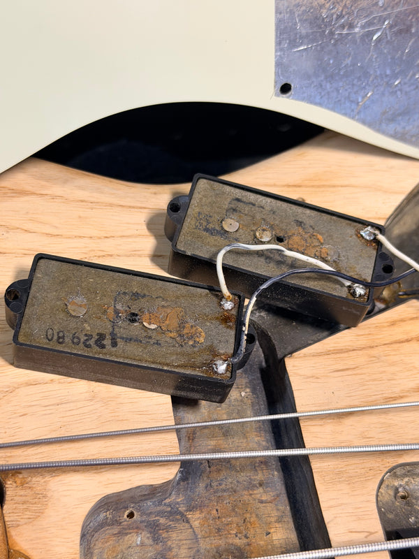 1980 Fender Precision P Bass - Schecter Van Nuys Hot Rod Parts Bass - Finish Stripped - w/Case