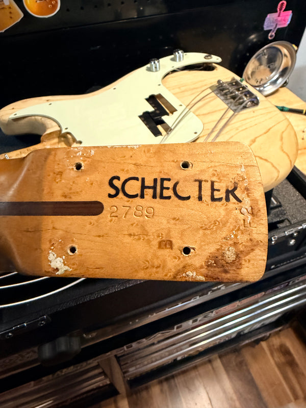 1980 Fender Precision P Bass - Schecter Van Nuys Hot Rod Parts Bass - Finish Stripped - w/Case