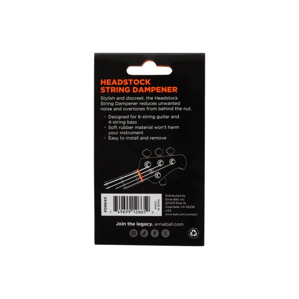 Erine Ball Guitar String Dampener - Headstock