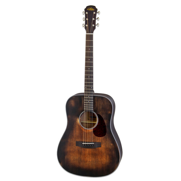 Aria 111DP Delta Blues Dreadnaught Acoustic Guitar - Muddy Brown