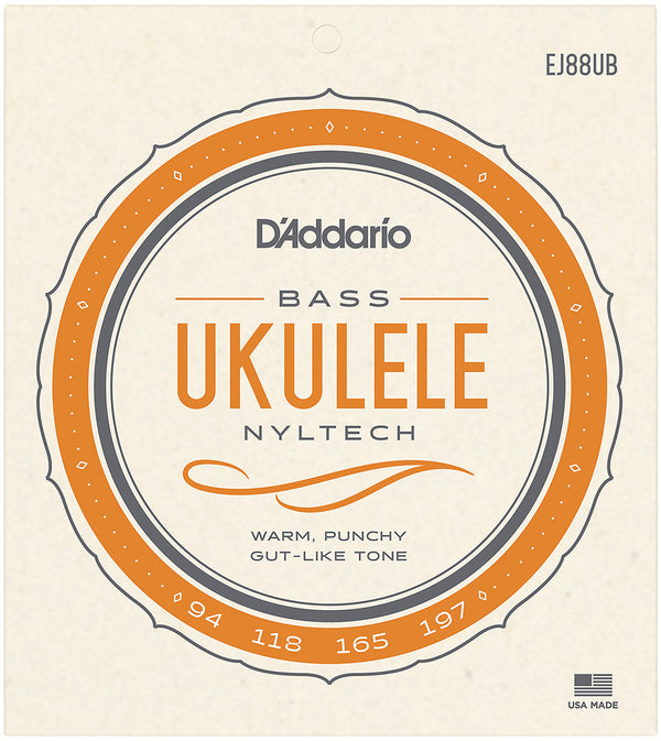 D'Addario EJ88UB Nyltech Bass Ukulele 4-String Set - 94-197