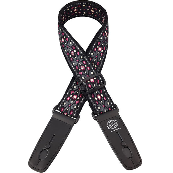 Lock-It - 2" Retro Vintage Series - Jacquard Defender - Grey/Pink - Built-in Locks
