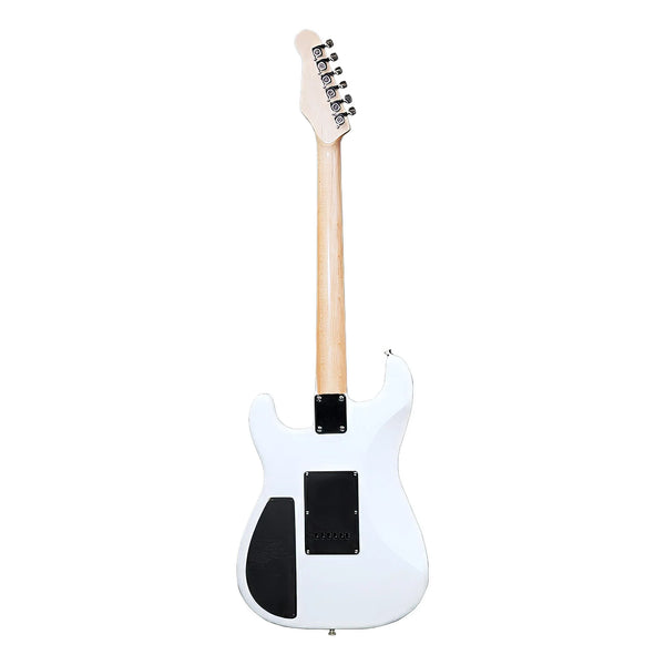 LiteJam Smart Guitar - Full-Spectrum RGB LED Fretboard - White - w/Gig Bag