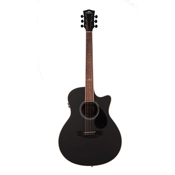 Kepma GA3-130ABK+ Grand Auditorium Cutaway - Acoustic/Electric - w/Acoustifex - Black Matte