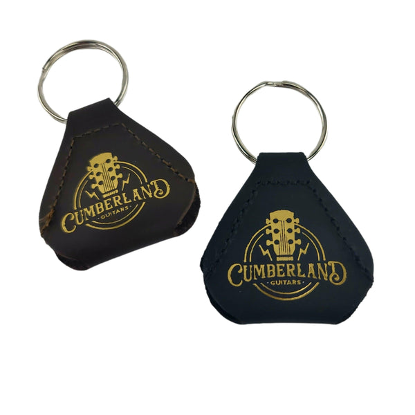 Cumberland Guitars - Leather Pickholder Keychain - Black - Cumberland Guitars