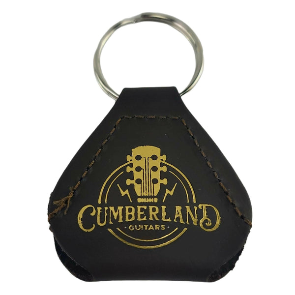Cumberland Guitars - Leather Pickholder Keychain - Brown - Cumberland Guitars