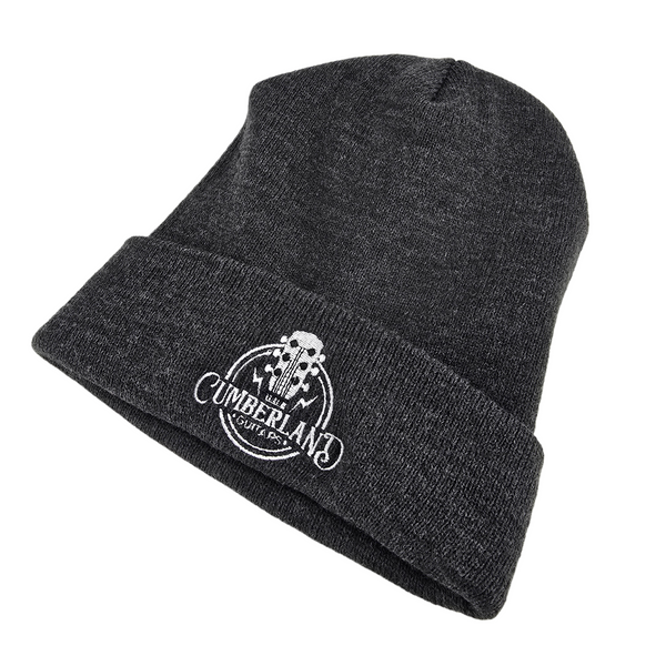 Cumberland Guitars - Cuffed Embroidered Beanie - Dark Heather Grey