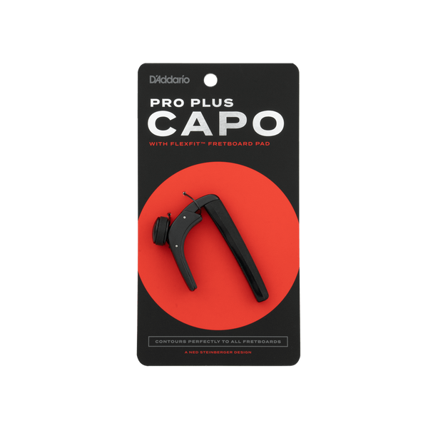 D'Addario Pro Plus Capo - Works on all Acoustic Electric Classical 12-String Guitars - PW-CP-19 - Black