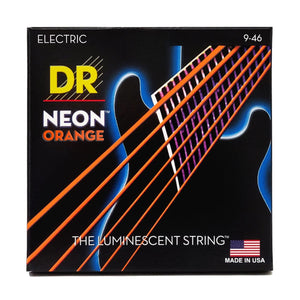 DR Strings - Neon Orange 9-42 Light Guitar Strings - The Luminescent String - Cumberland Guitars