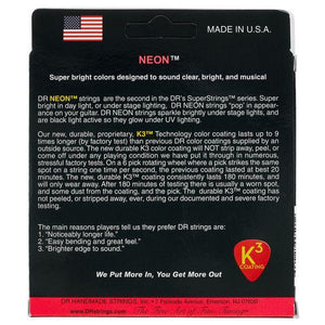 DR Strings - Neon Red 9-42 Light Guitar Strings - The Luminescent String - Cumberland Guitars