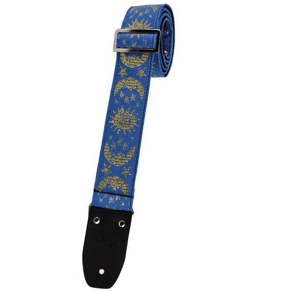 Henry Heller Deluxe Jacquard Strap - Blue Moon Sparkle - Cumberland Guitars