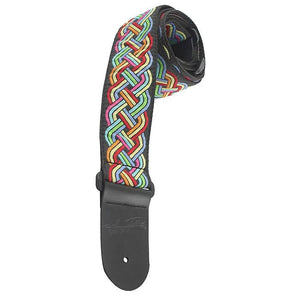 Henry Heller Deluxe Jacquard Strap - Colorful Knot Pattern - Cumberland Guitars