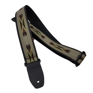 Henry Heller Poly Strap with Leather Ends - Aztec Beige - Cumberland Guitars